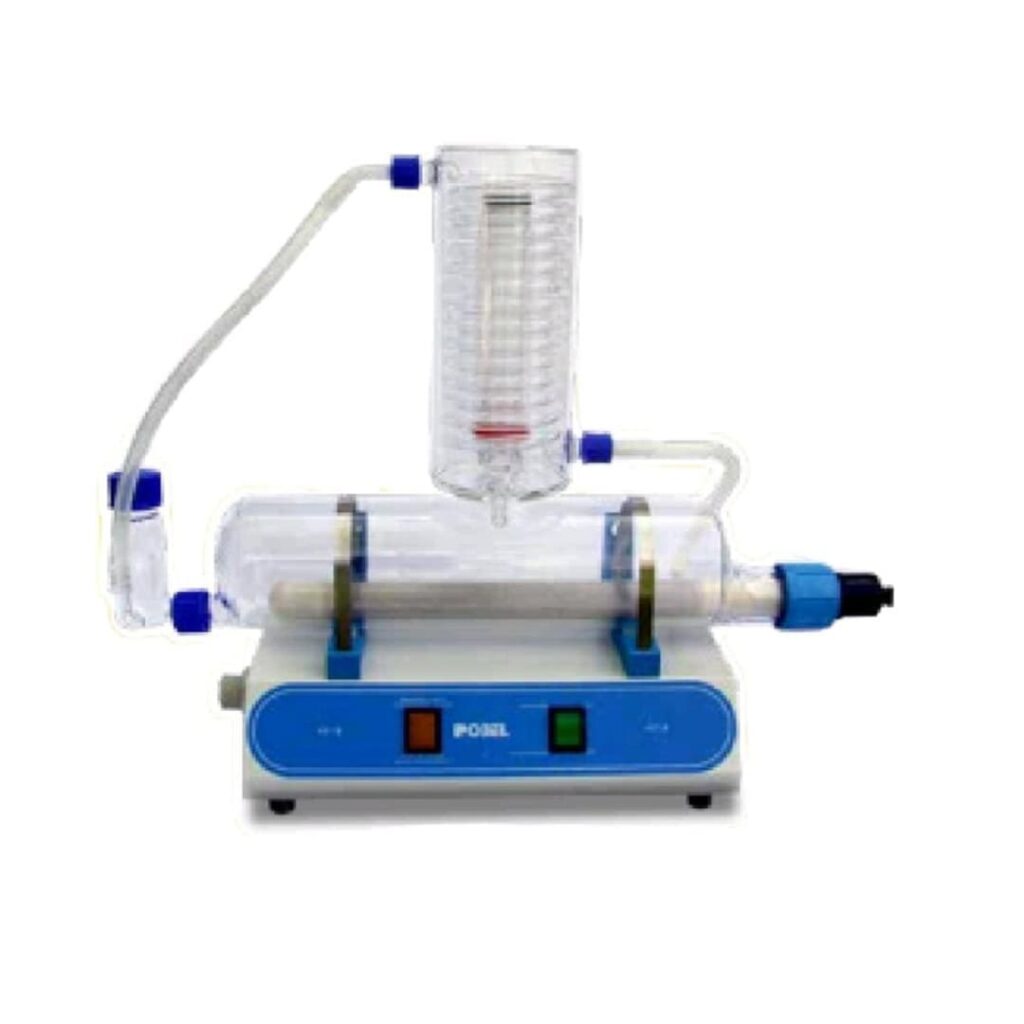 Implemento de laboratorio: destilador de agua